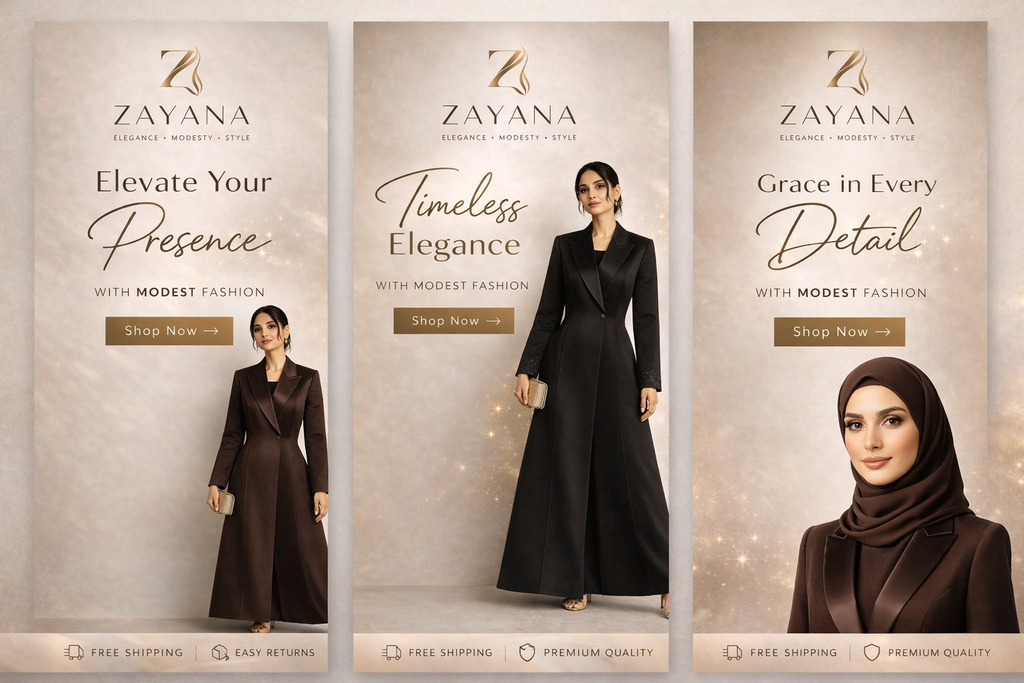 ZAYANA Elegant Tailored Coat Dress – Modest Long Formal Abaya