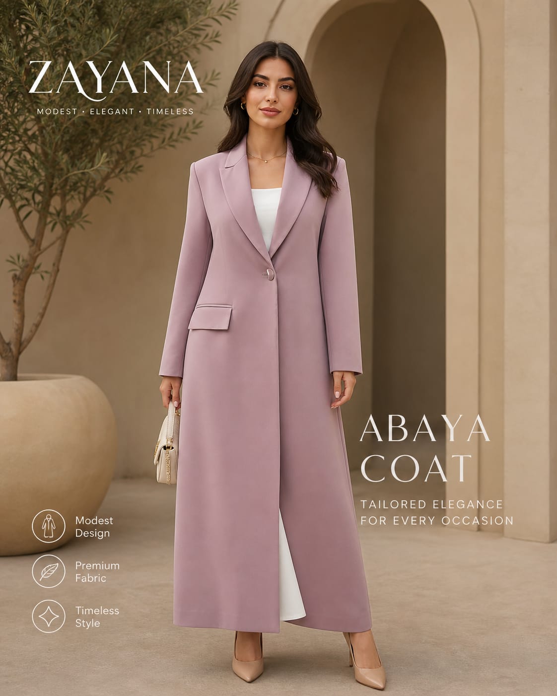 Eid Collection Abaya Coat | Premium Modest Layer by ZAYANA