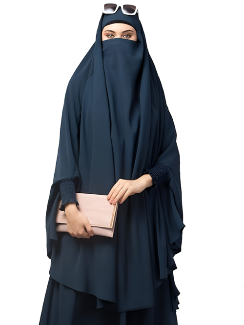 Women & Girls Firdaus Fabric Khimar With Full Sleeves Size 30X20X2 CM