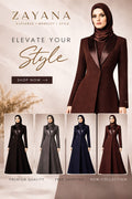 ZAYANA Elegant Tailored Coat Dress – Modest Long Formal Abaya